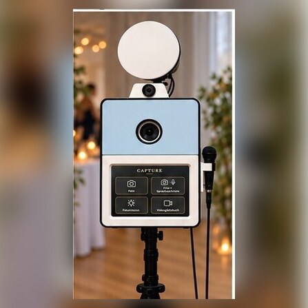 CAPTURE Fotobox mit hellblauer Front